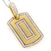 Small 14K Yellow Gold Diamond Dog Tag Pendant Round Diamonds 0.87ct 1 Small 14K Yellow Gold Diamond Dog Tag Pendant Round Diamonds 0.87ct -Outlet Bijou Lush Store 14k gold diamond dog tag pendant round diamonds 087ct p 244 ye