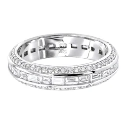 14K White Gold Diamond Eternity Ring 2.50ct -Outlet Bijou Lush Store 14k gold diamond eternity ring 250ct p 24933 backwh