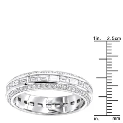 14K White Gold Diamond Eternity Ring 2.50ct -Outlet Bijou Lush Store 14k gold diamond eternity ring 250ct p 24933 rulerwh