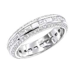 14K White Gold Diamond Eternity Ring 2.50ct