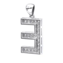 14K White Gold Diamond Initial Letter Pendant 0.33ct 11 14K White Gold Diamond Initial Letter Pendant 0.33ct -Outlet Bijou Lush Store 14k gold diamond initial letter pendant 033ct p 20 backwh