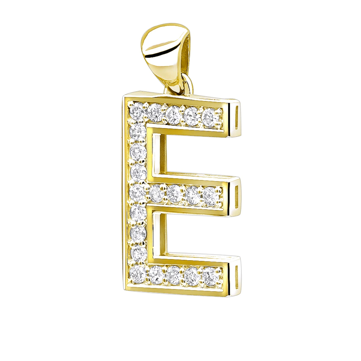 14K White Gold Diamond Initial Letter Pendant 0.33ct 4 14K White Gold Diamond Initial Letter Pendant 0.33ct - Image 2