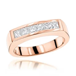 14K Yellow Gold Diamond Men's Wedding Band 0.60ct 4.5mm -Outlet Bijou Lush Store 14k gold diamond mens wedding band 060ct p 25552 ro