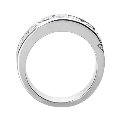 14K White Gold Diamond Men's Wedding Band 2ct 6.7mm 5 14K White Gold Diamond Men's Wedding Band 2ct 6.7mm - Image 3