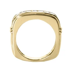 14K White Gold Diamond Men's Wedding Ring 1.54ct -Outlet Bijou Lush Store 14k gold diamond mens wedding ring 154ct p 25569 back yellow 20220426