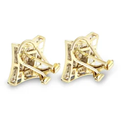 14K Yellow Gold Diamond Stud Earrings 1ct -Outlet Bijou Lush Store 14k gold diamond stud earrings 105ct p 79 backye