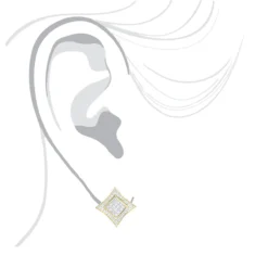 14K Yellow Gold Diamond Stud Earrings 1ct -Outlet Bijou Lush Store 14k gold diamond stud earrings 105ct p 79 bodye