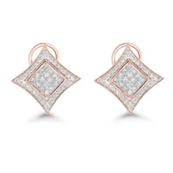 14K Yellow Gold Diamond Stud Earrings 1ct -Outlet Bijou Lush Store 14k gold diamond stud earrings 105ct p 79 ro