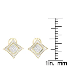 14K Yellow Gold Diamond Stud Earrings 1ct -Outlet Bijou Lush Store 14k gold diamond stud earrings 105ct p 79 rulerye