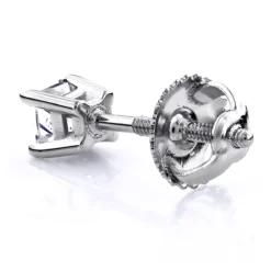 1/2 Carat 14K White Gold Diamond Stud Earrings Princess Diamonds .5ct -Outlet Bijou Lush Store 14k gold diamond stud earrings princess diamonds 50ct p 5650 backwh