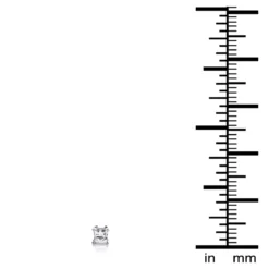 1/2 Carat 14K White Gold Diamond Stud Earrings Princess Diamonds .5ct -Outlet Bijou Lush Store 14k gold diamond stud earrings princess diamonds 50ct p 5650 ruler