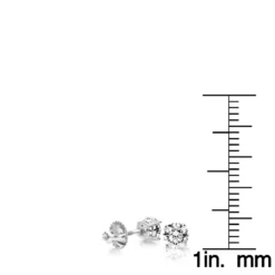 1/2 Carat 14K White Gold Diamond Stud Earrings Round Diamonds .5ct -Outlet Bijou Lush Store 14k gold diamond stud earrings round diamonds 50ct p 5626 rulerwh