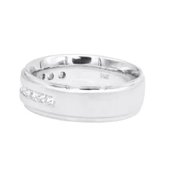 14K White Gold Diamond 0.75ct Comfort Fit Wedding Ring -Outlet Bijou Lush Store 14k gold diamond wedding rings collection piece 75ct p 6649 backwh