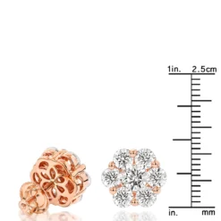 14K White Gold Earrings Round Diamond Clusters 3.5ct -Outlet Bijou Lush Store 14k gold earrings round diamond clusters 395ct p 5912 rulerro