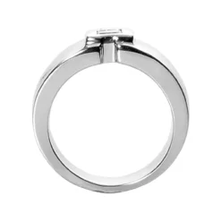 14K White Gold Emerald Cut Diamond Men's Wedding Band 0.25ct -Outlet Bijou Lush Store 14k gold emerald cut diamond mens wedding band 025ct p 25551 back white 20220426