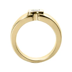 14K White Gold Emerald Cut Diamond Men's Wedding Band 0.25ct -Outlet Bijou Lush Store 14k gold emerald cut diamond mens wedding band 025ct p 25551 back yellow 20220426