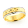 14K Yellow Gold Fancy Wedding Band For Men