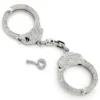 14K White Gold Handcuffs With Key Diamond Pendant 9ct Miniature Cuffs -Outlet Bijou Lush Store 14k gold handcuffs with key diamond pendant 9ct miniature cuffs 1
