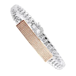 14K Yellow Gold ID Plate Miami Cuban Link Chain Men's Diamond Bracelet 2 Carat 12 14K Yellow Gold ID Plate Miami Cuban Link Chain Men's Diamond Bracelet 2 Carat -Outlet Bijou Lush Store 14k gold id plate miami cuban link chain mens diamond bracelet 2 carat 000761 ro