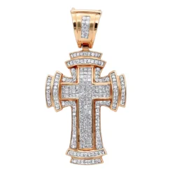 14K White Gold Invisible Set Diamond Cross Pendant 2.19ct -Outlet Bijou Lush Store 14k gold invisible set diamond cross pendant 219ct p 6584 ro