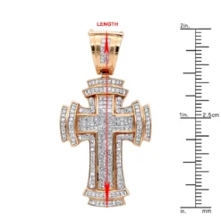 14K White Gold Invisible Set Diamond Cross Pendant 2.19ct -Outlet Bijou Lush Store 14k gold invisible set diamond cross pendant 219ct p 6584 rulerro