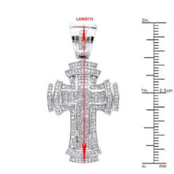 14K White Gold Invisible Set Diamond Cross Pendant 2.19ct -Outlet Bijou Lush Store 14k gold invisible set diamond cross pendant 219ct p 6584 rulerwh