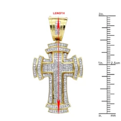 14K White Gold Invisible Set Diamond Cross Pendant 2.19ct -Outlet Bijou Lush Store 14k gold invisible set diamond cross pendant 219ct p 6584 rulerye