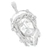 Hip Hop 14K White Gold Jesus Face Diamond Pendant For Men 3.55ct -Outlet Bijou Lush Store 14k gold jesus face diamond pendant 355ct p 181 wh