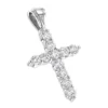 14K White Gold Large Diamond Cross Pendant For Men & Women By LUXURMAN 3.3ctw -Outlet Bijou Lush Store 14k gold large diamond cross pendant by luxurman 33ctw mainwh