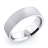 14K White Gold Matte Men's Wedding Band