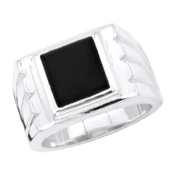 Outlet Bijou Lush Store -Outlet Bijou Lush Store 14k gold mens black onyx ring p 28011 wh