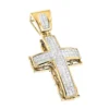 14K Yellow Gold Men's Cross Pendant W Princess Diamonds 2.25ct -Outlet Bijou Lush Store 14k gold mens cross pendant w princess diamonds 249ct p 6588 ye