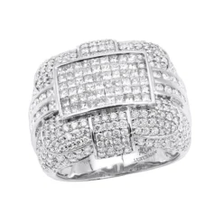 Oversized 14K Yellow Gold Men's Designer Diamond Ring 4.01ct -Outlet Bijou Lush Store 14k gold mens designer diamond ring 401ct p 7205 wh 20201006