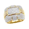 Oversized 14K Yellow Gold Men's Designer Diamond Ring 4.01ct -Outlet Bijou Lush Store 14k gold mens designer diamond ring 401ct p 7205 ye 20201006