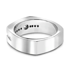 14K White Gold Men's Diamond Anniversary Wedding Ring 1.18ct -Outlet Bijou Lush Store 14k gold mens diamond anniversary wedding ring 118ct p 6640 backwh