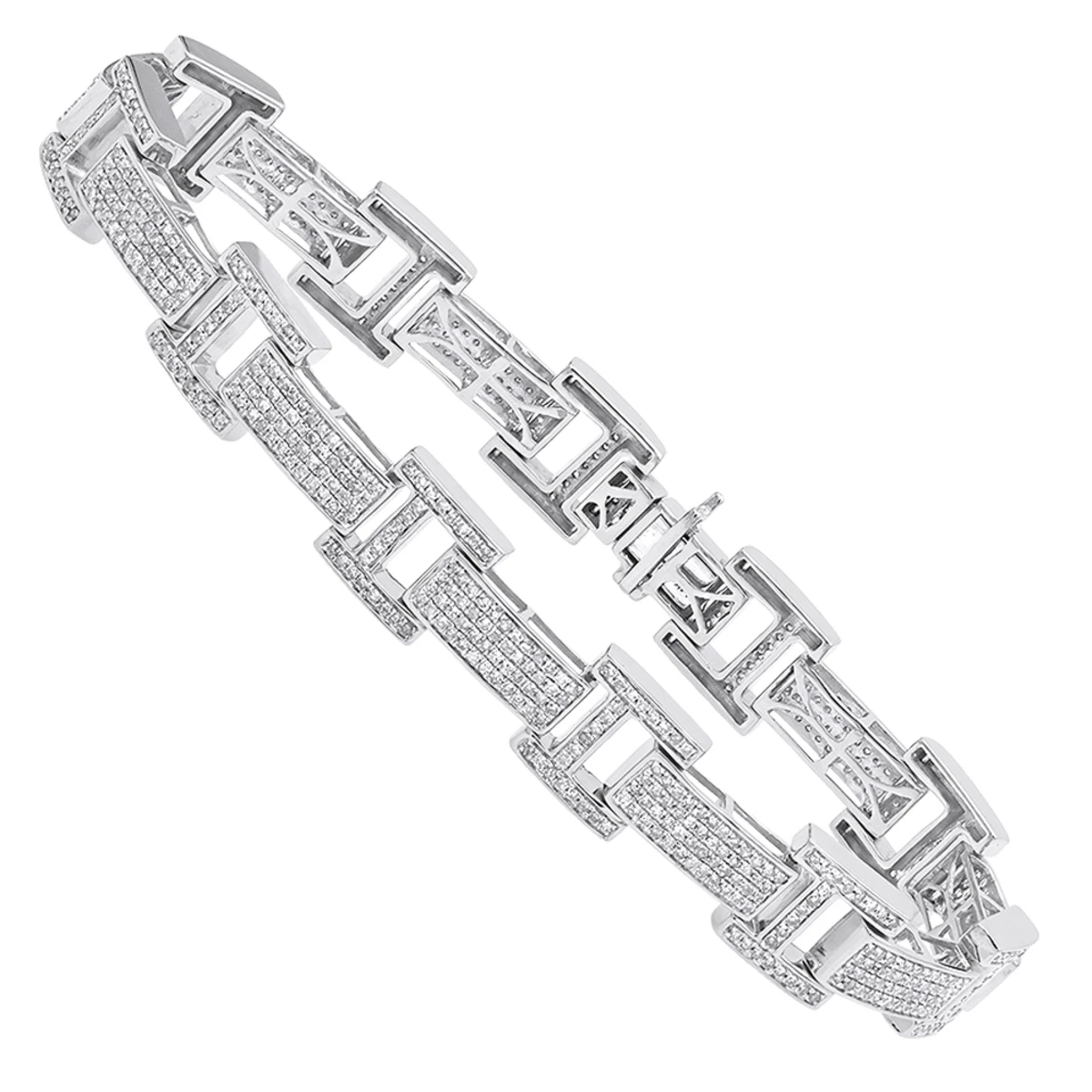 Men's Diamond Bracelet Solid 14K Yellow Gold 4ct 4 Men's Diamond Bracelet Solid 14K Yellow Gold 4ct - Image 2