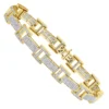 Men's Diamond Bracelet Solid 14K Yellow Gold 4ct -Outlet Bijou Lush Store 14k gold mens diamond bracelet white rose yellow gold bracelet 100479 yellow