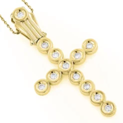 14K White Gold Men's Diamond Cross Pendant 0.98ct 8 14K White Gold Men's Diamond Cross Pendant 0.98ct -Outlet Bijou Lush Store 14k gold mens diamond cross jewelry pendant 098ct p 6589 ye