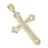 Large 14K Yellow Gold Men's Diamond Cross Pendant 2ct 3.5 Inches Long -Outlet Bijou Lush Store 14k gold mens diamond cross pendant 200ct p 40344 ye