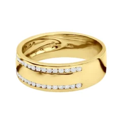 14K White Gold Men's Diamond Wedding Ring 0.44ct -Outlet Bijou Lush Store 14k gold mens diamond engagement ring 044ct p 6077 backye