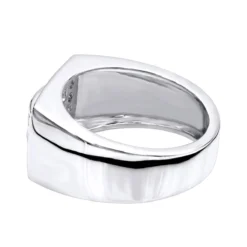 14K Yellow Gold Men's Diamond Pinky Ring White Yellow 0.60ct -Outlet Bijou Lush Store 14k gold mens diamond pinky ring white yellow 060ct p 225 backwh