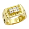 14K Yellow Gold Men's Diamond Pinky Ring White Yellow 0.60ct -Outlet Bijou Lush Store 14k gold mens diamond pinky ring white yellow 060ct p 225 ye