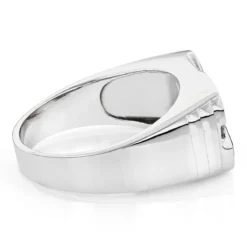 Black Onyx 14K White Gold Men's Diamond Ring 0.30ct -Outlet Bijou Lush Store 14k gold mens diamond ring 030ct p 27944 backwh