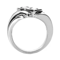 14K White Gold Men's Diamond Ring 0.80ct 11mm -Outlet Bijou Lush Store 14k gold mens diamond ring 080ct p 27880 back white 20220426