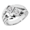 14K White Gold Men's Diamond Ring 0.80ct 11mm -Outlet Bijou Lush Store 14k gold mens diamond ring 080ct p 27880 white 20220426