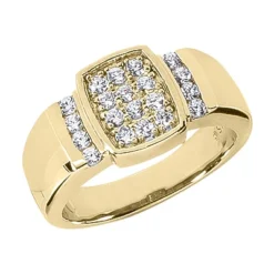 14K White Gold Men's Diamond Ring 0.80ct 8.8mm -Outlet Bijou Lush Store 14k gold mens diamond ring 080ct p 27923 yellow 20220426
