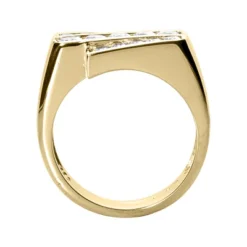 14K White Gold Men's Diamond Ring 1.25ct -Outlet Bijou Lush Store 14k gold mens diamond ring 125ct p 27976 back yellow 20220426