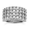 14K White Gold Men's Diamond Ring 5.64ct