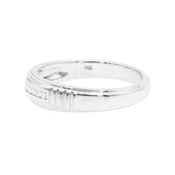 14K White Gold Men's Diamond Wedding Band 0.23ct 13 14K White Gold Men's Diamond Wedding Band 0.23ct -Outlet Bijou Lush Store 14k gold mens diamond wedding band 023ct p 27607 backwh