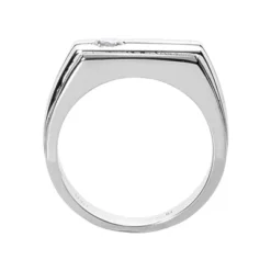 14K White Gold Men's Diamond Wedding Band 0.25ct -Outlet Bijou Lush Store 14k gold mens diamond wedding band 025ct p 25621 back white 20220426